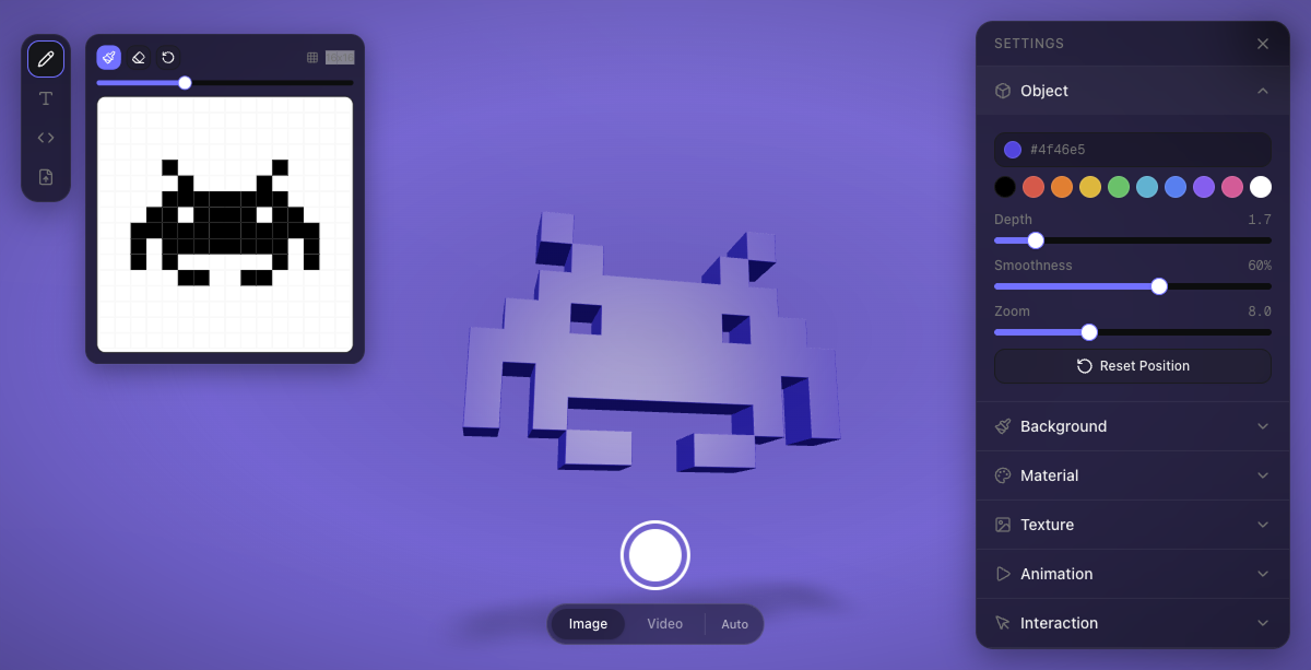 Turn SVGs into 3D (Website)
